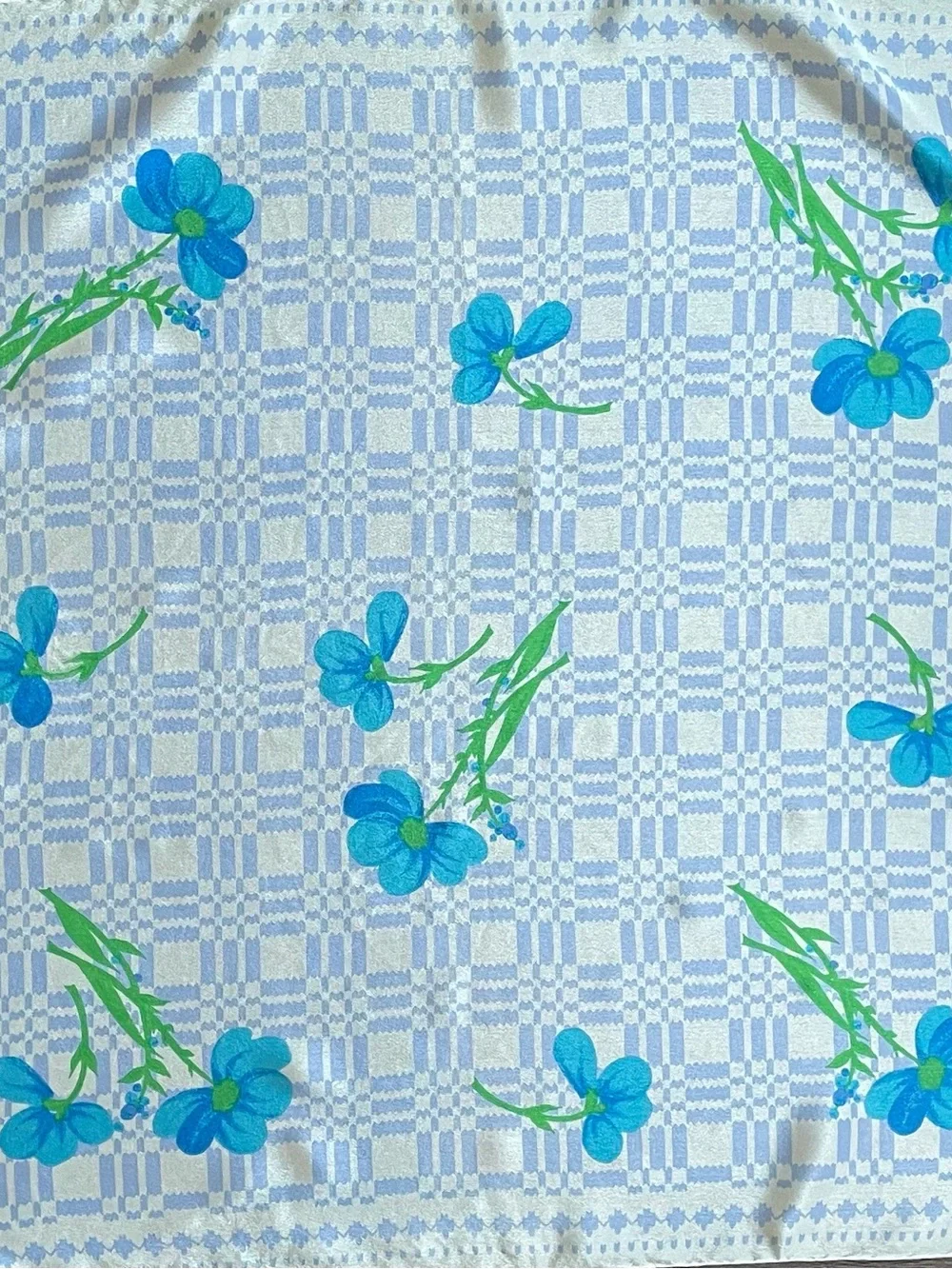Vintage Adolfo Silk Scarf Delightful Florals 22 In Mint Condition